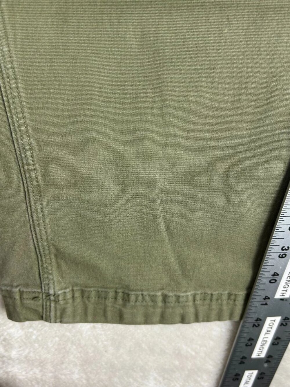Duluth Trading Co. Fire Hose Work Pants Mens 42x32 Olive Green Cargo Pocket - Picture 13 of 14
